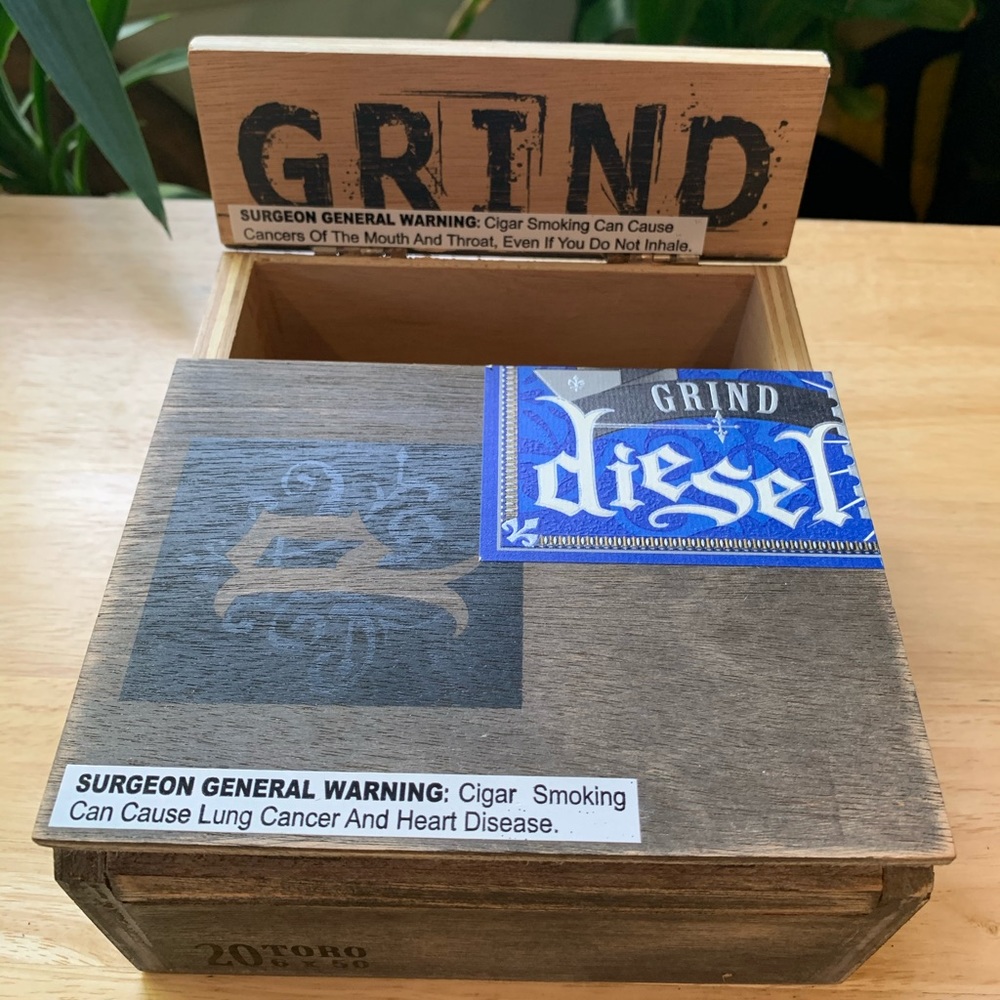GRIND Diesel Distressed Wood Stash Box